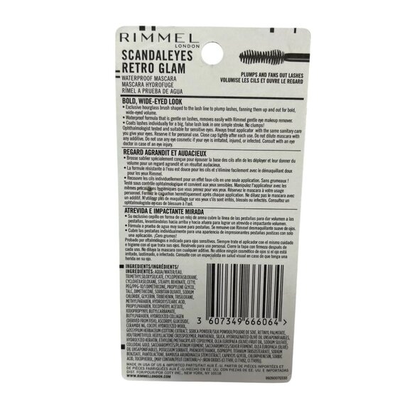 Rimmel London Retro Glam Mascara 001 Black NEW - Picture 2 of 5